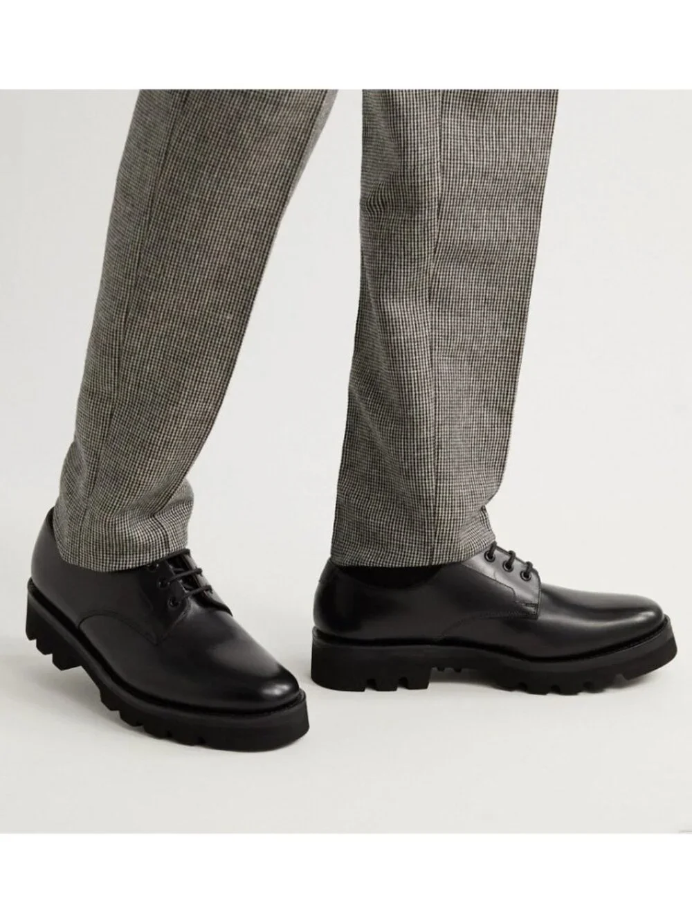 Grenson Lace Up Derby Shoe Mens US 9 UK 8.5 Black Leather NWOB